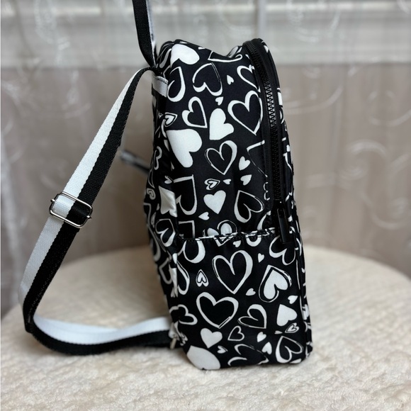 Brighton Endless Love Backpack Black/White Hearts